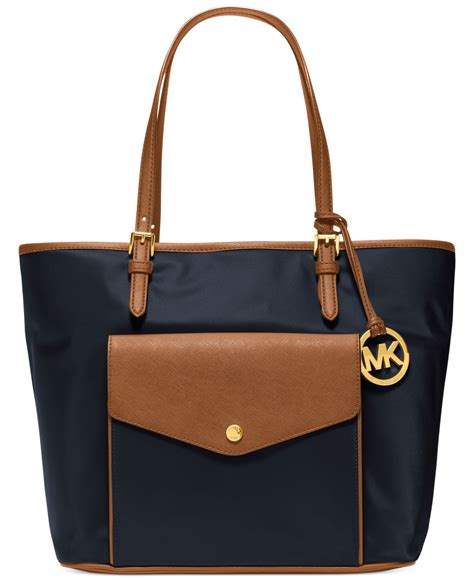 michael kors navy nylon tote|Michael Kors nylon tote handbags.